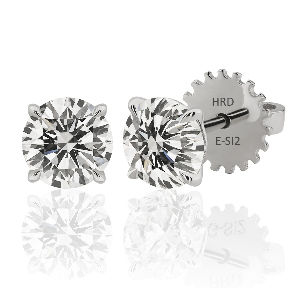 3,02 Ct. Diamond Solitaire Earring